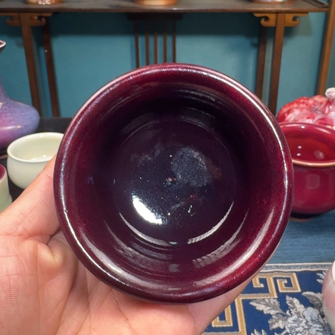 小***食杯子陶入窑一色出窑万彩