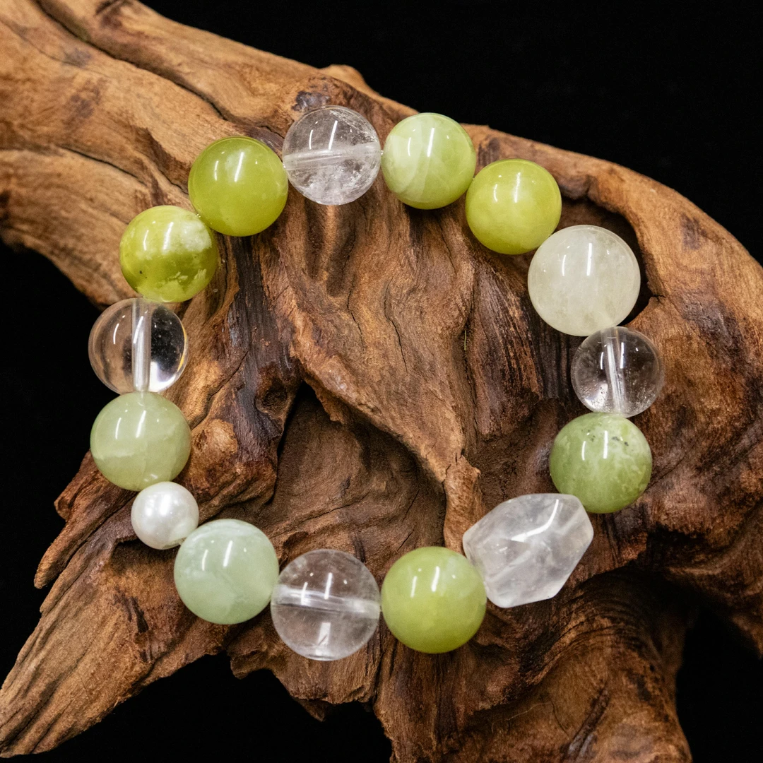 「九浔赤木」水晶手串 创意设计 手串diy