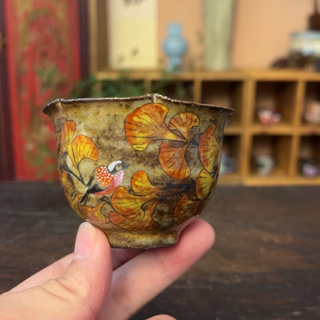 柴烧手工手绘陶瓷