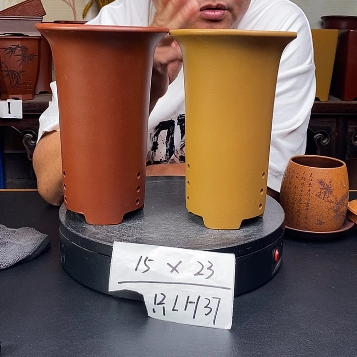 紫砂花盆货号一只LH37