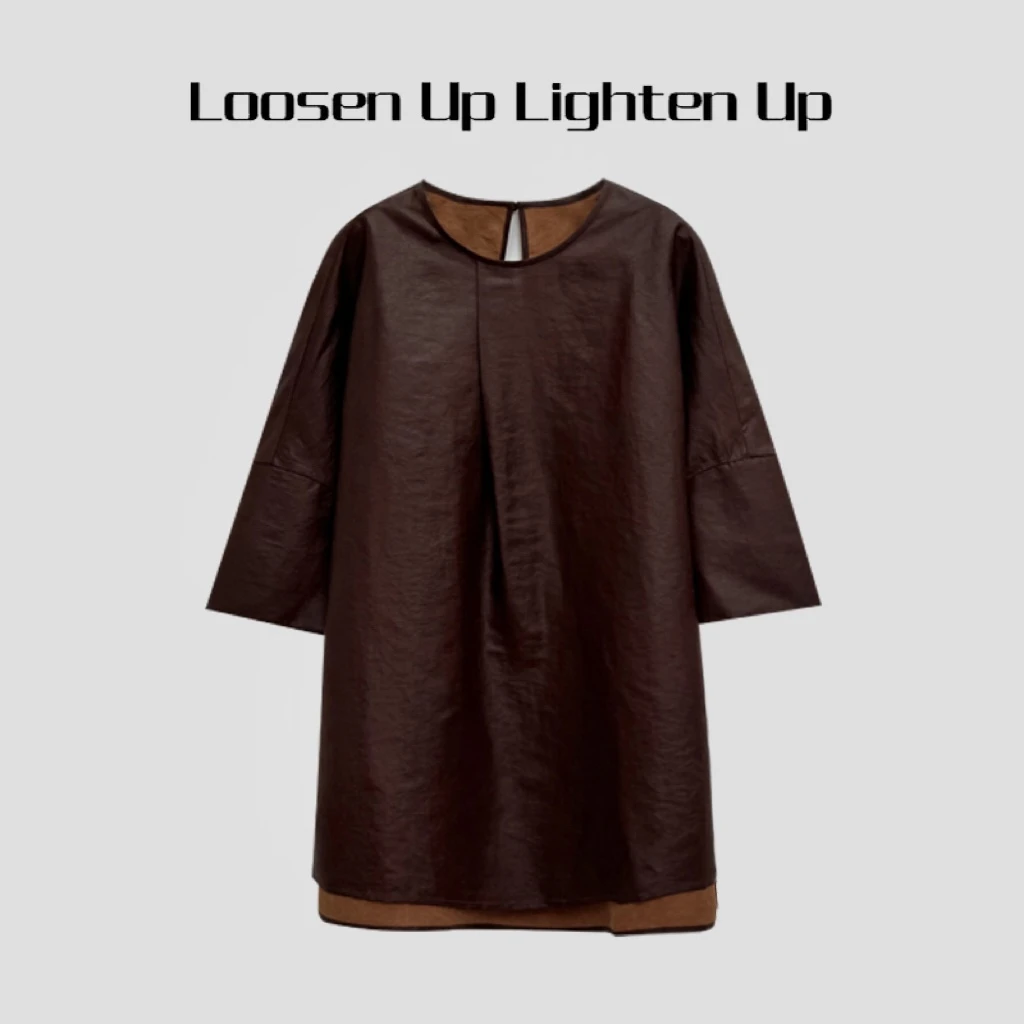 Loosen Up【乌木沉香】100%真丝红云纱小衫极简优雅百搭短袖衬衣