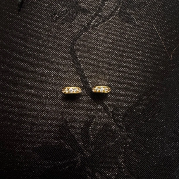 18k 6mm 白色镶嵌隔片 一对 （2片）