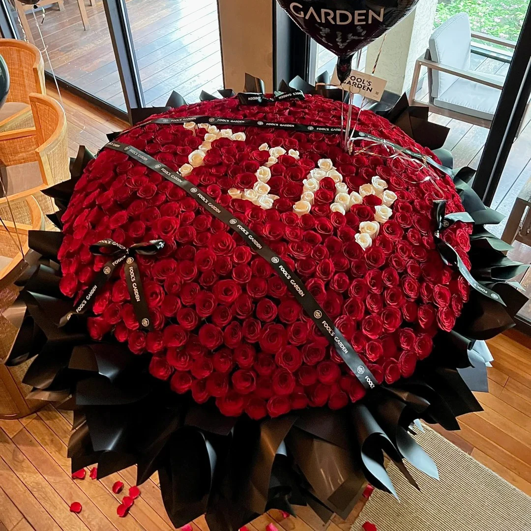 999朵520玫瑰花束鲜花速递同城全国女友生日求订婚鲜花同城配送