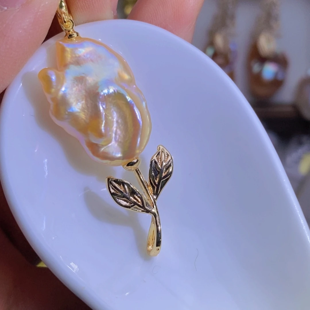 银S925镶嵌淡水珍珠淡水珍珠