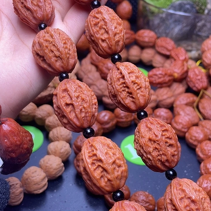 文玩核桃手串大枣粗筋京八棱手持24