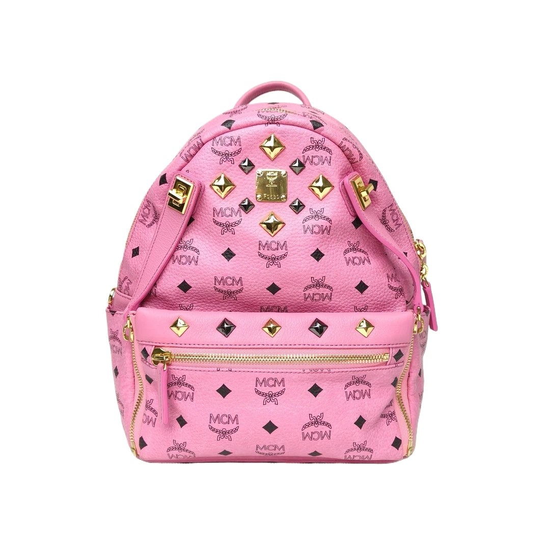 95新 MCM 小花Jerry活动 二合一 斜挎包双肩包 中号