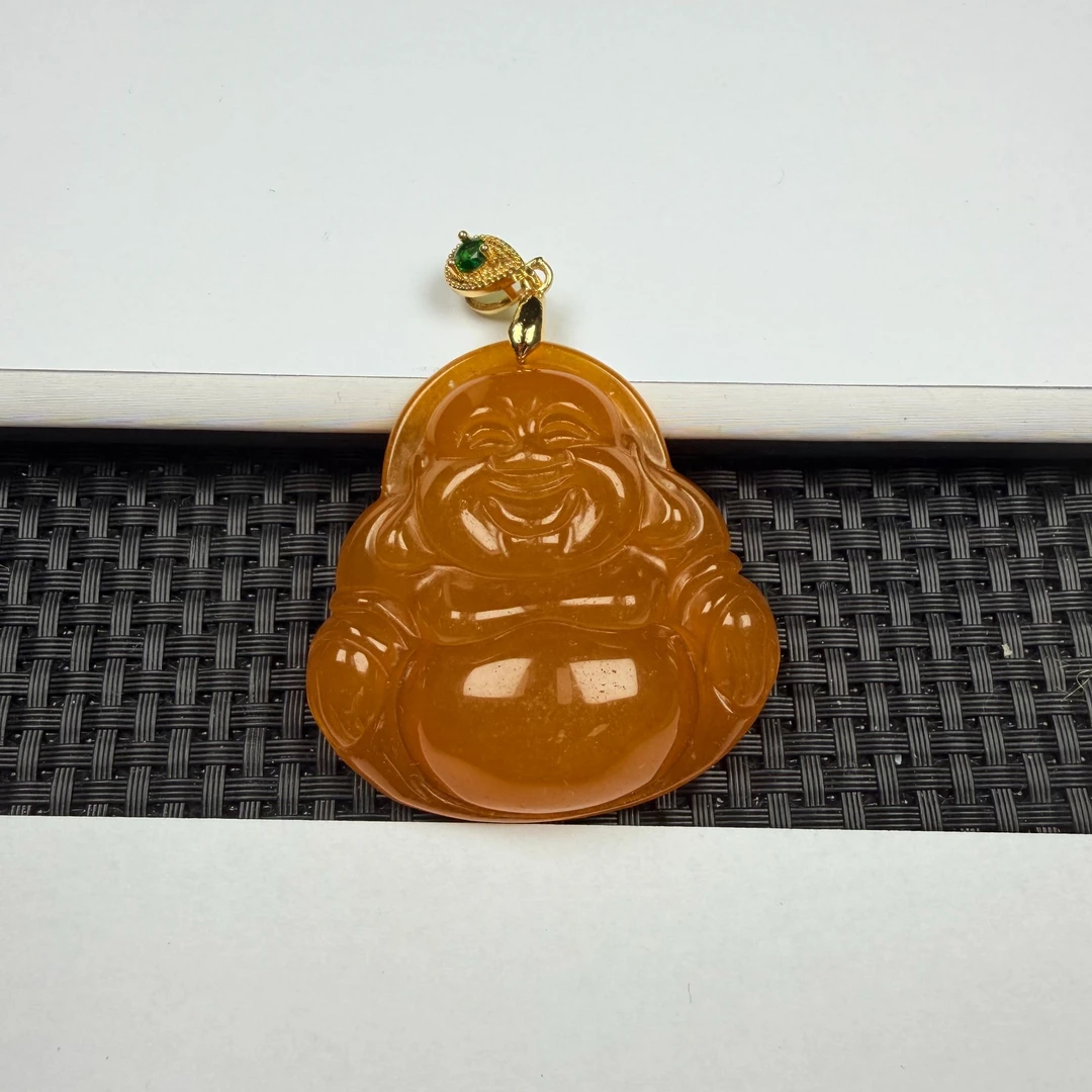 气质精美Z350黄大厚切佛公吊坠