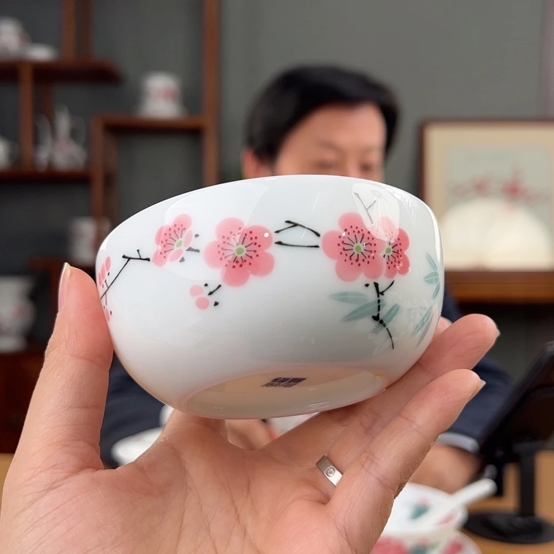玉泥翠竹红梅大号普洱杯