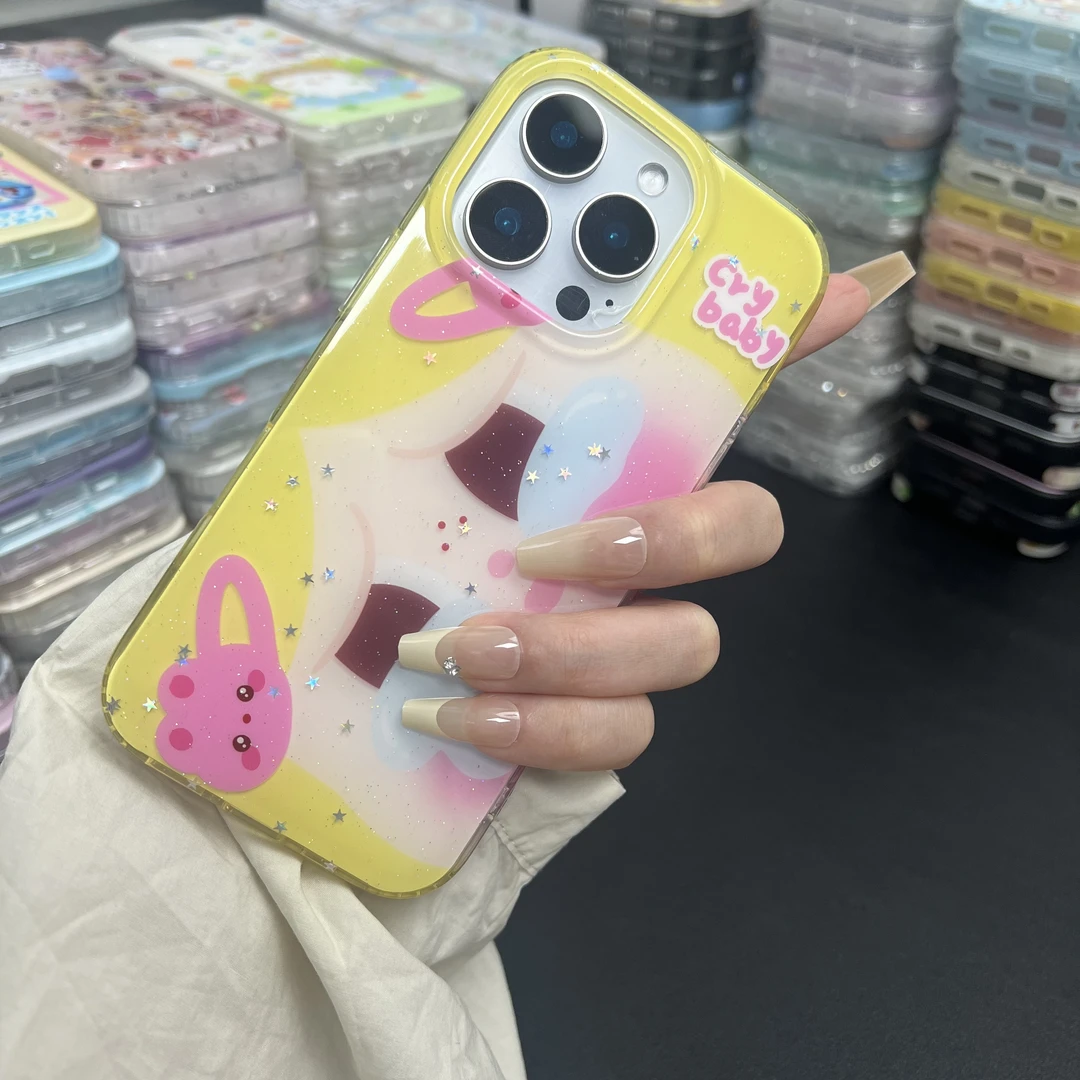 卡通露比哭娃适用iPhone14苹果15promax手机壳16新款13全包12女11