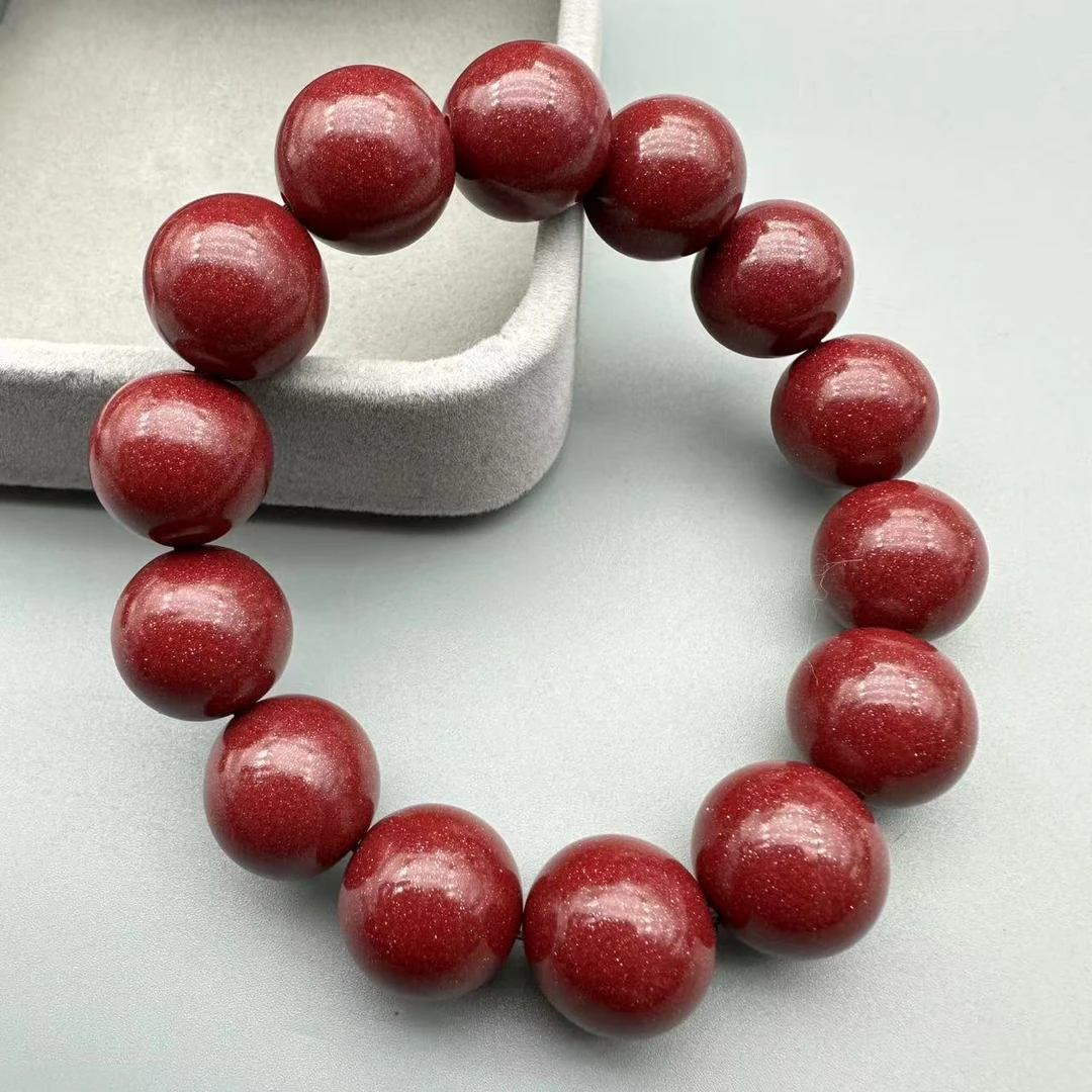 含辰砂工艺品GS252-经典紫金素圈16mm手串