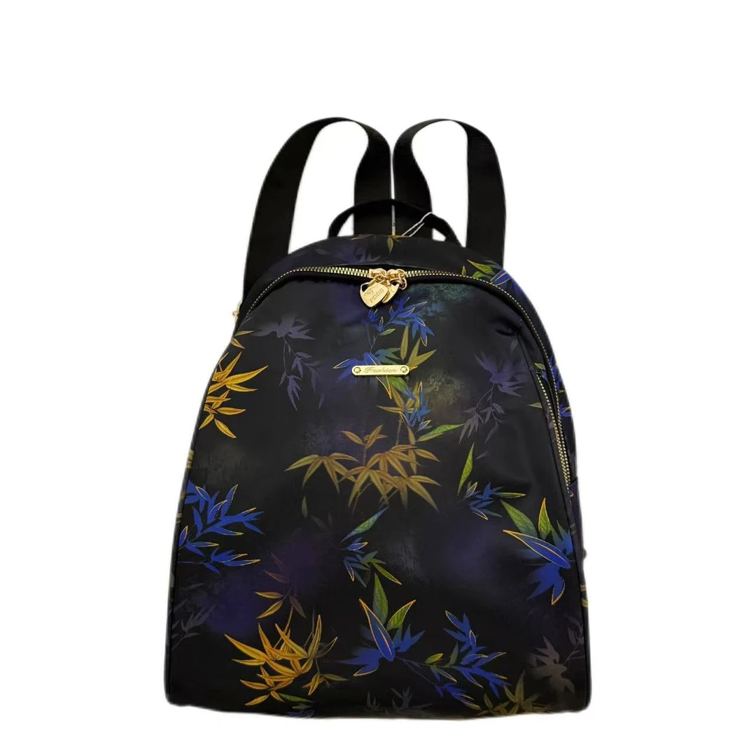 轻奢民族风新款三用时尚女士紫色双肩包背包百搭旅行包