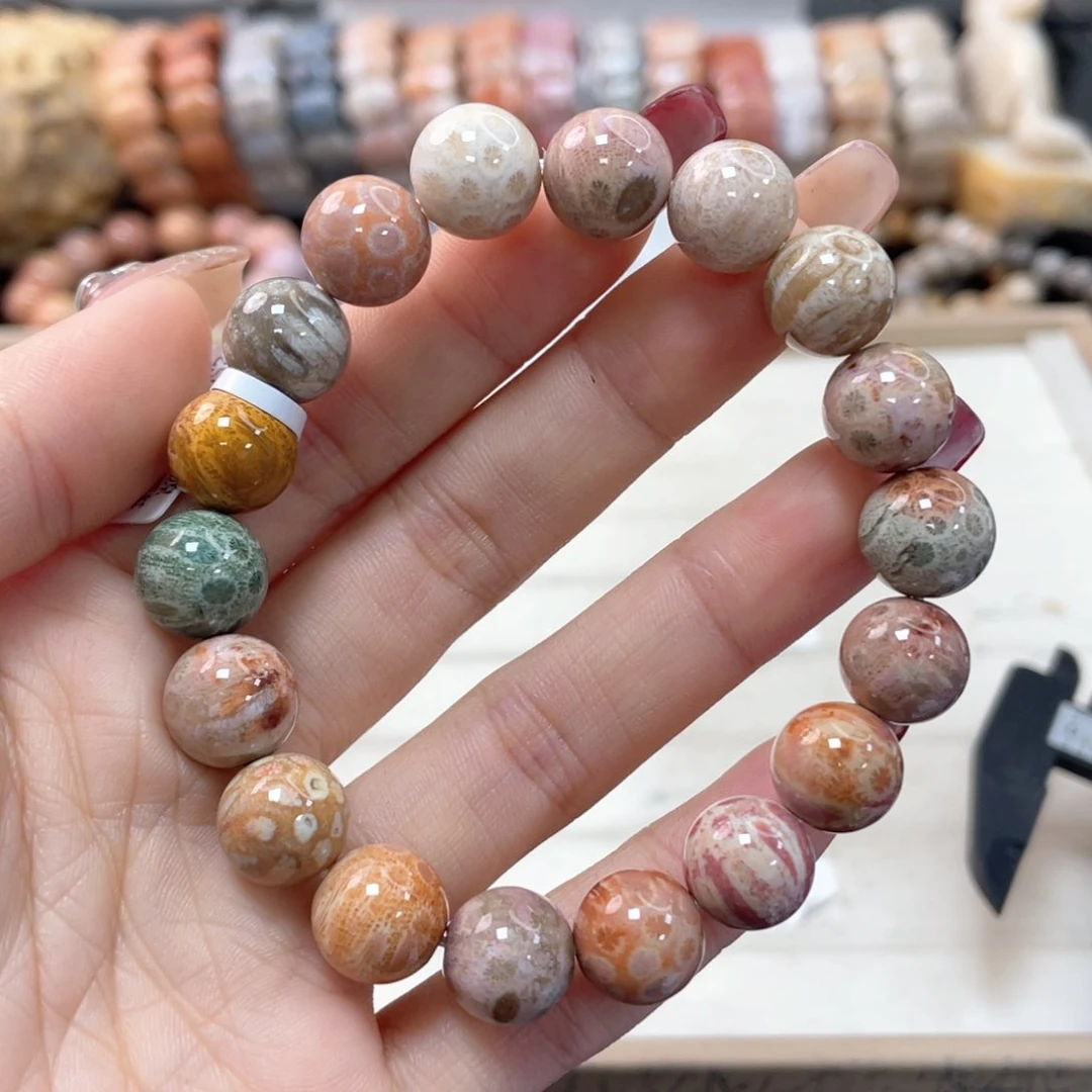 硅化珊瑚（珊瑚玉）手链未镶嵌硕*?137