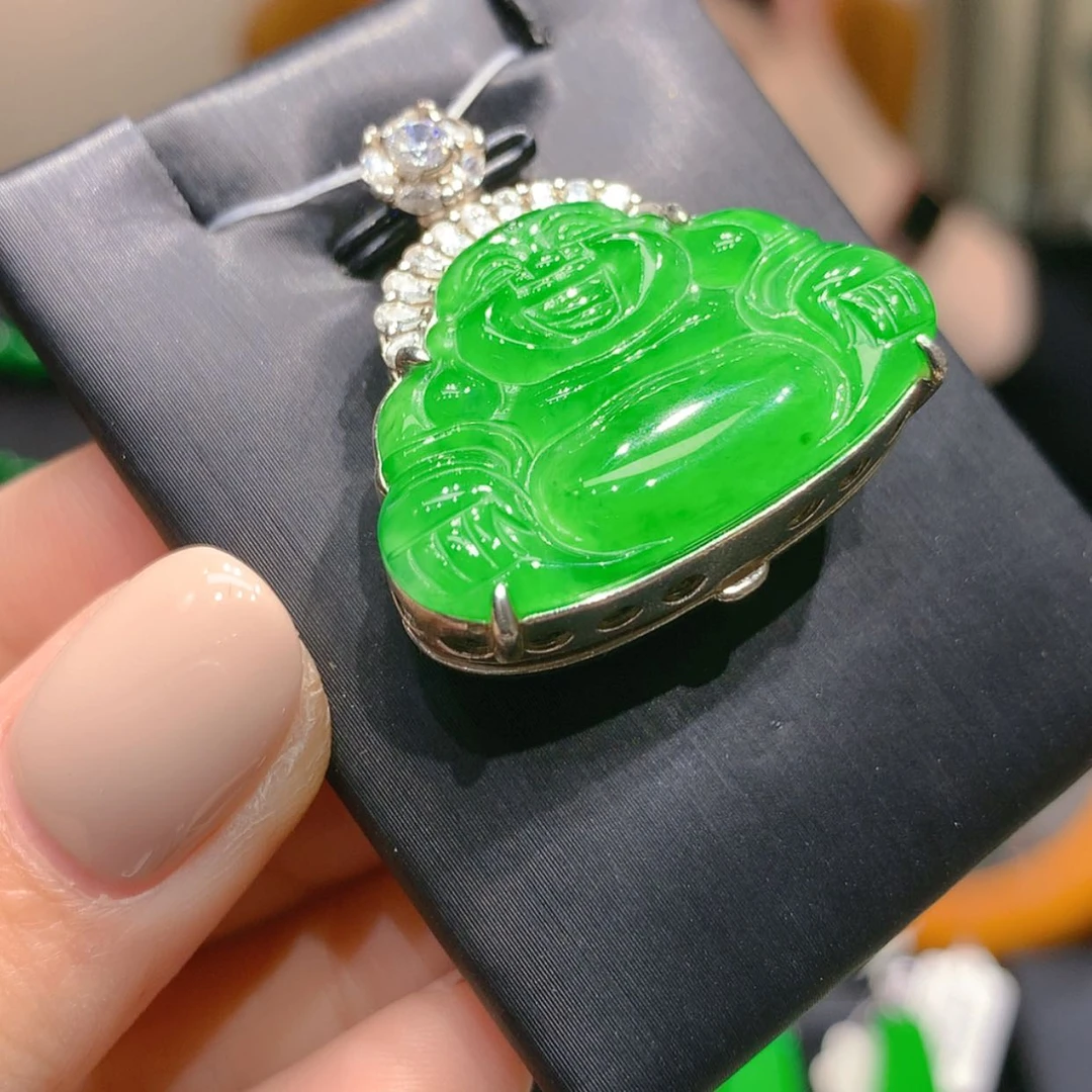 【闪购商品】颈饰银S925镶嵌翡翠4柒姐