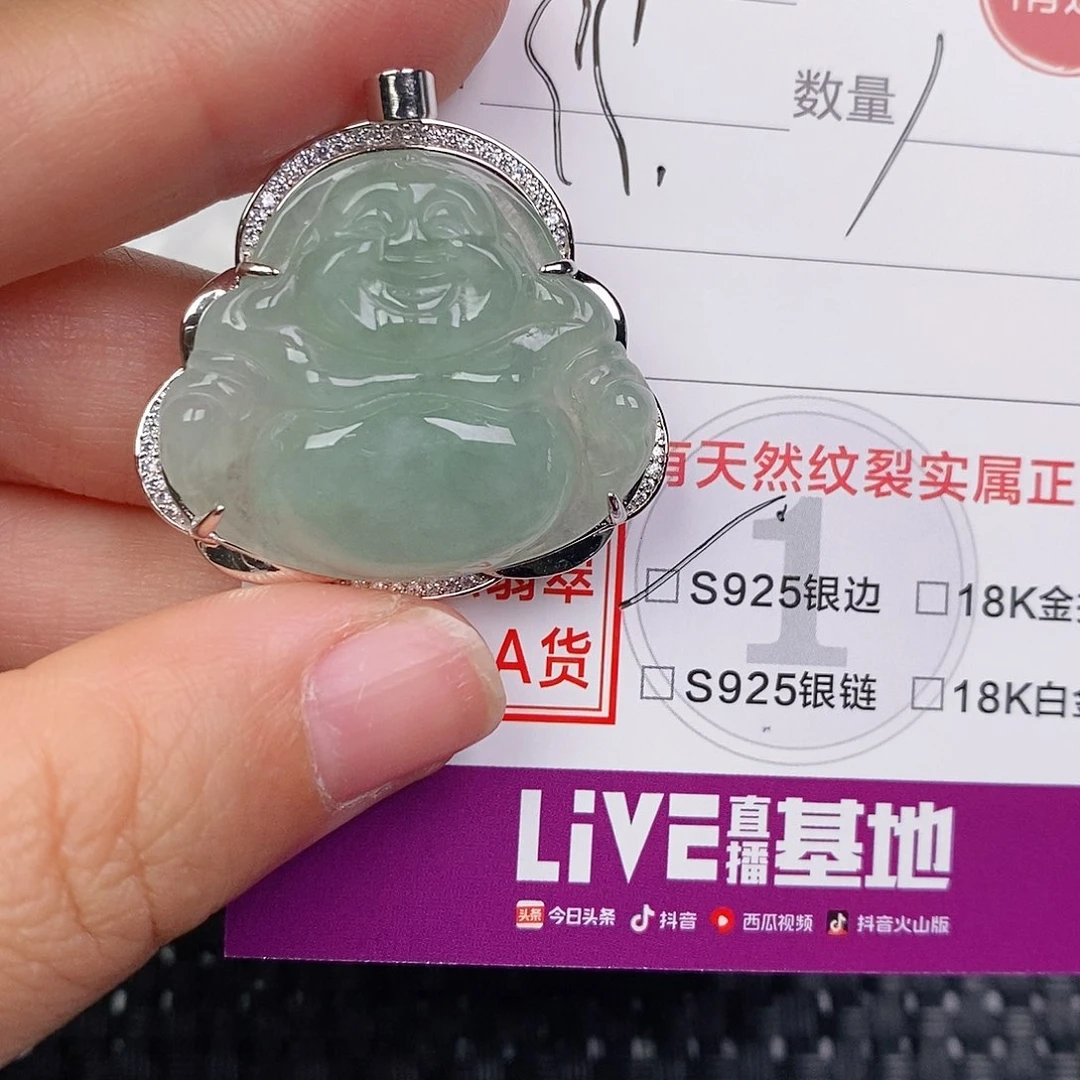 翡翠银S925镶嵌颈饰