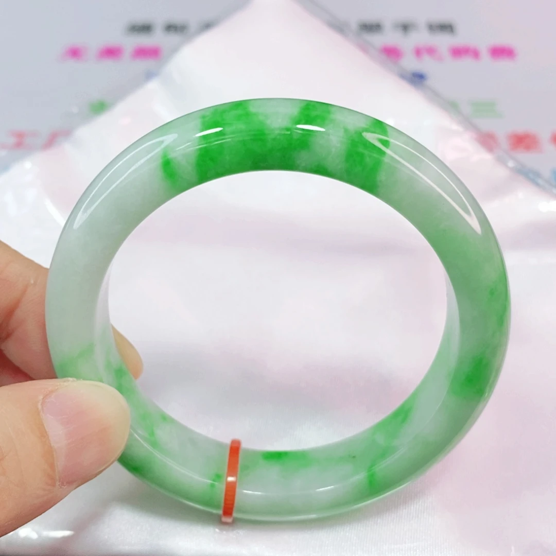 未镶嵌手镯翡翠53.8圈口正圈