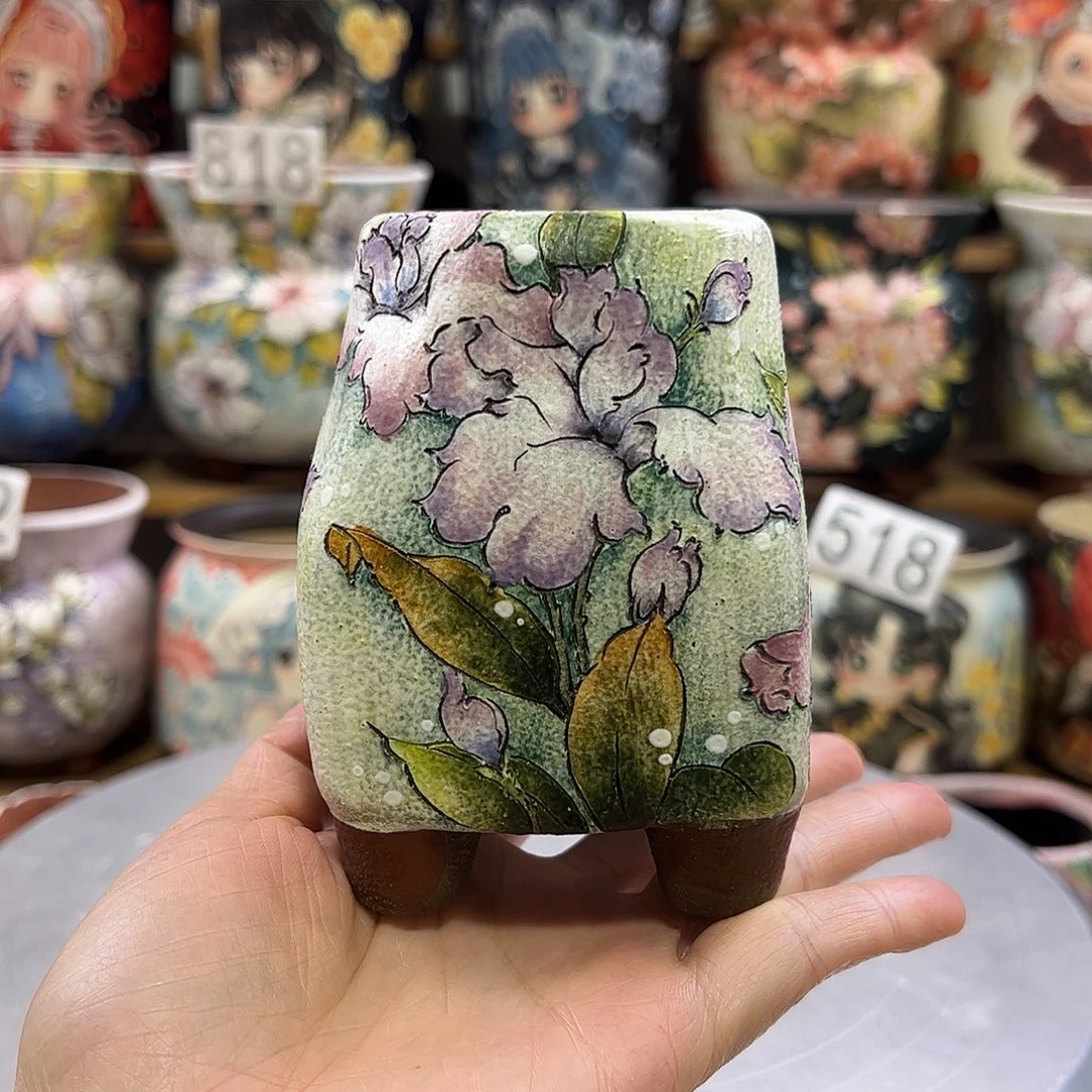 景德镇炫彩手绘口5高10.5