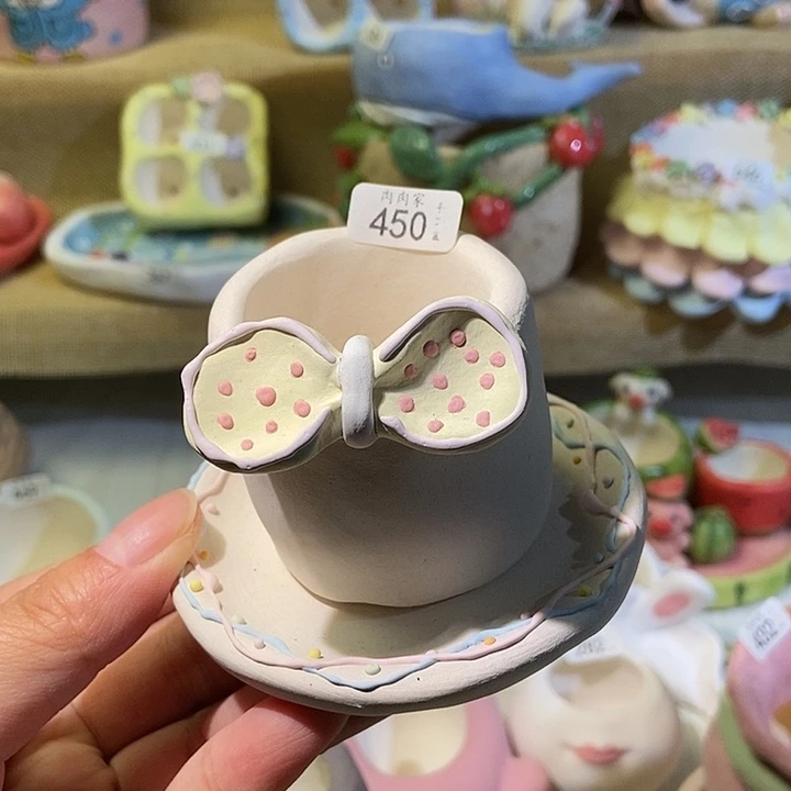 450 手工手绘盆 满29包邮