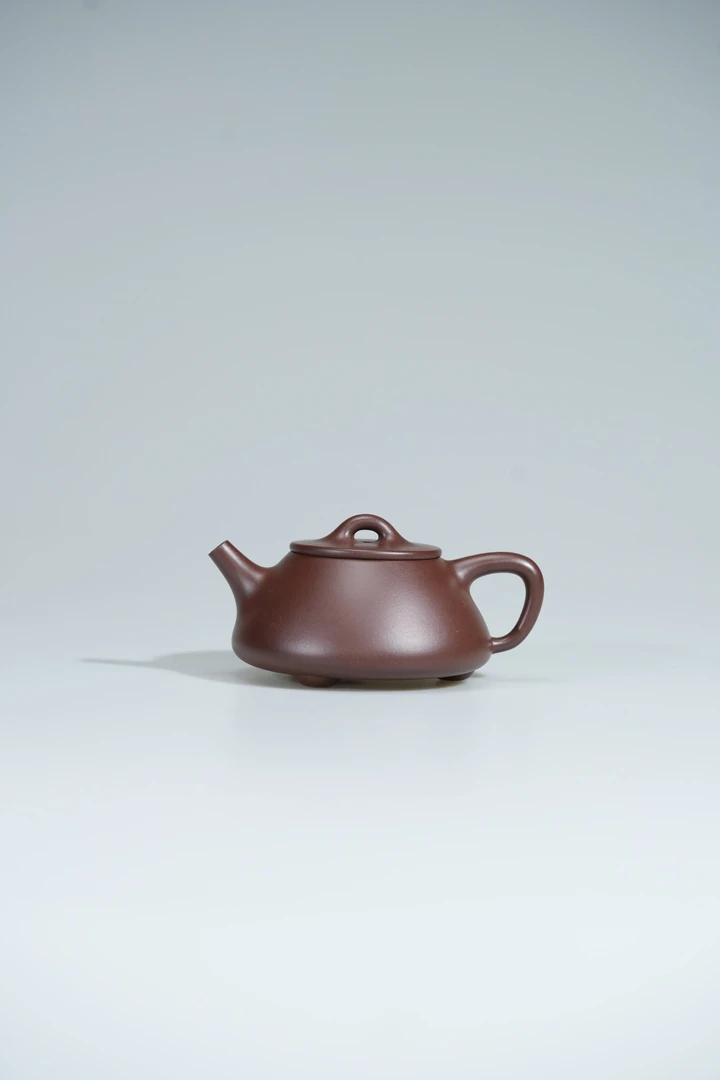 冠砂甄选 cx平盖石瓢 180cc 紫脂泥 紫砂茶壶