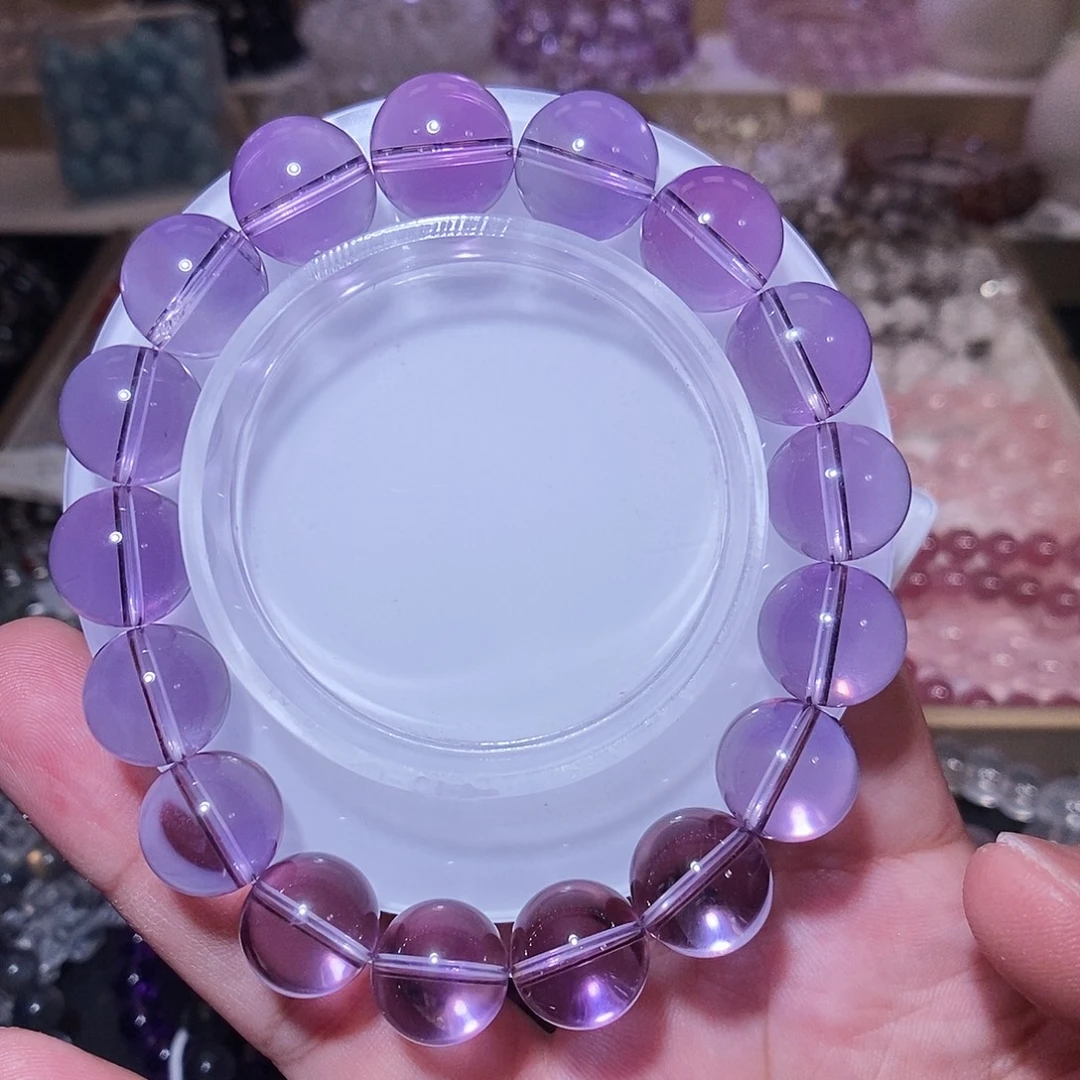 手链未镶嵌水晶巴西紫水晶净净体12.5mm