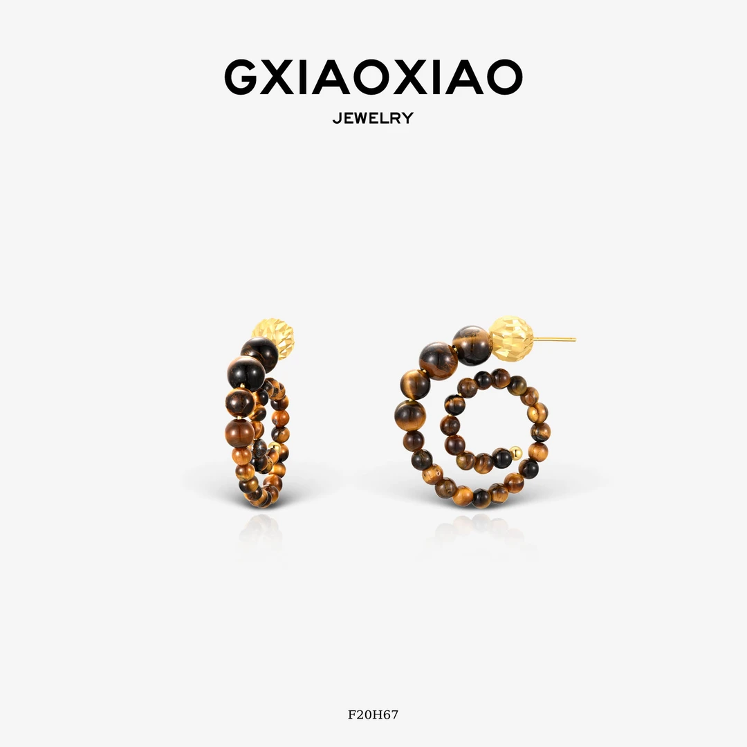 G XIAOXIAO 气质复古美拉德风精致高级百搭新年礼物耳环 F20H67