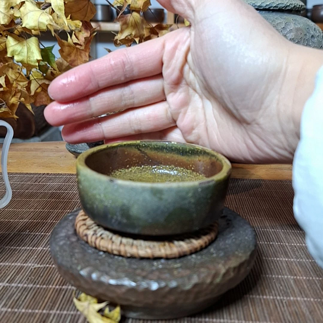 坭兴陶纯柴烧杯100c，微瑕