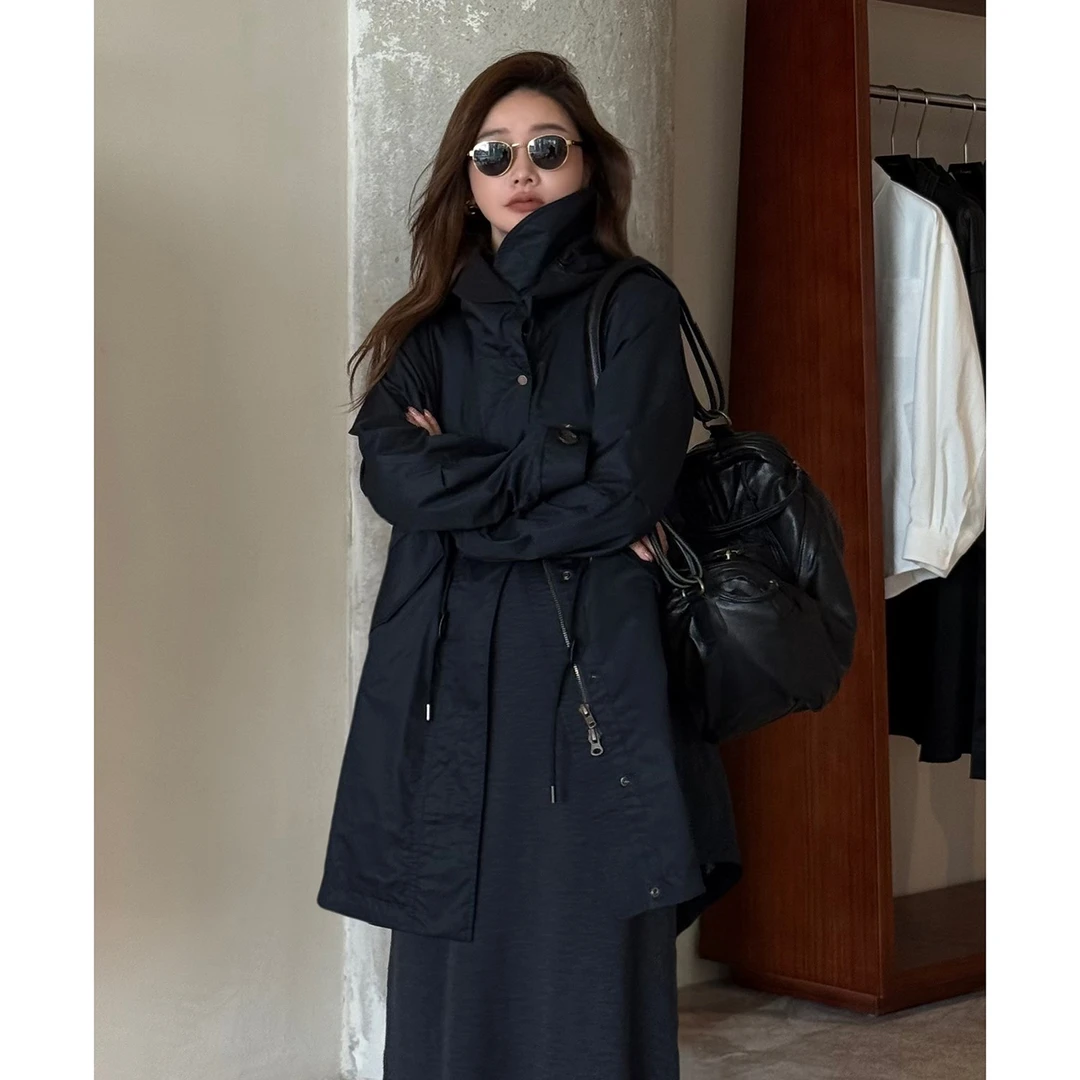 【CHU/2025SSNEW】《乌兰》格纹拼接中长外套TI2503