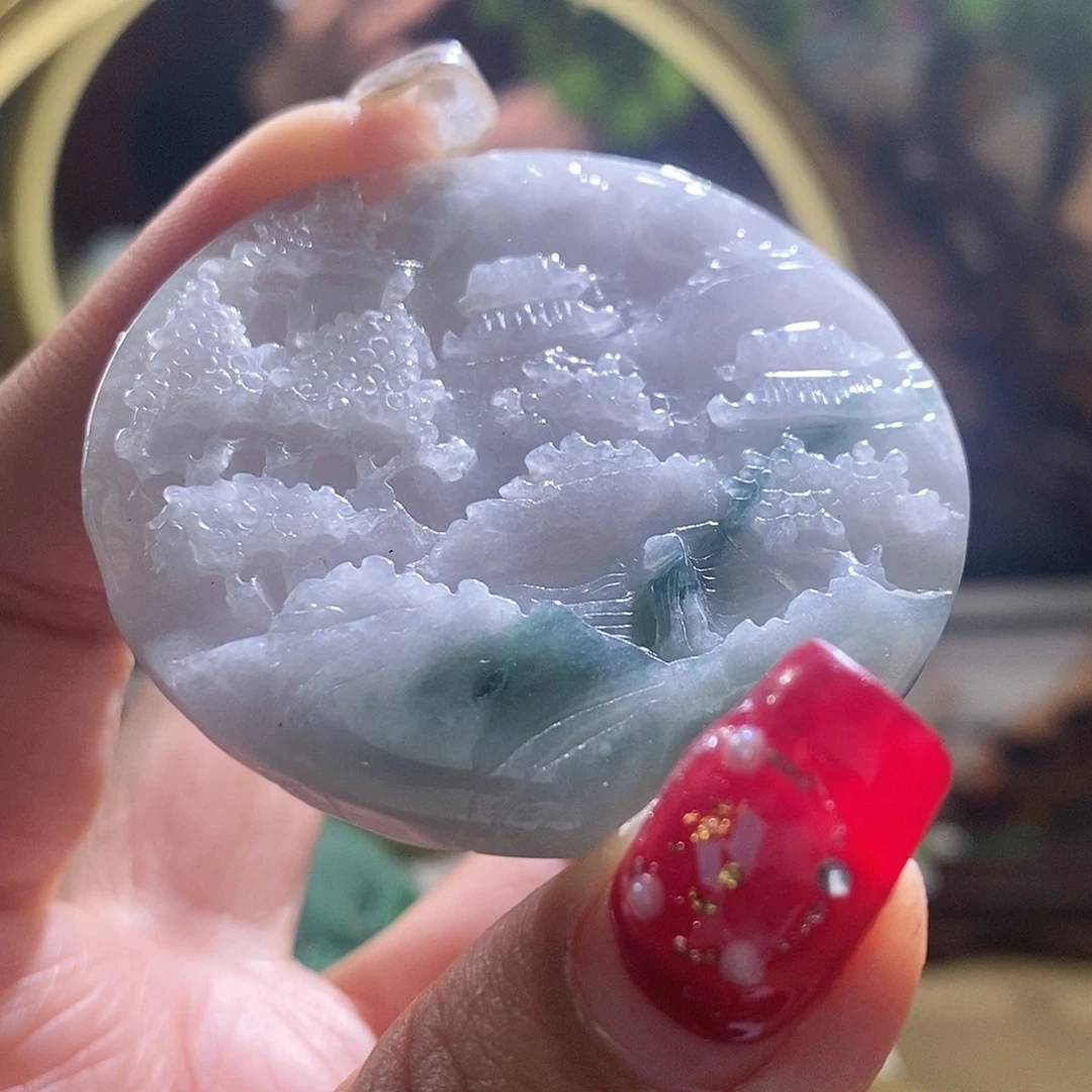 【闪购商品】翡翠颈饰未镶嵌山水