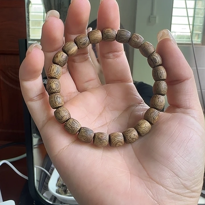 沉香沉香碎屑鼓珠单圈卡8mm4克