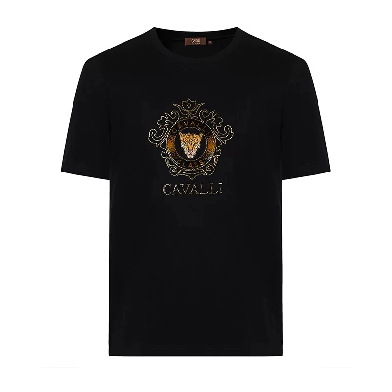 【澳门小叶子】Cavalli Class25春夏印花圆领短袖运动短袖RWC240-01