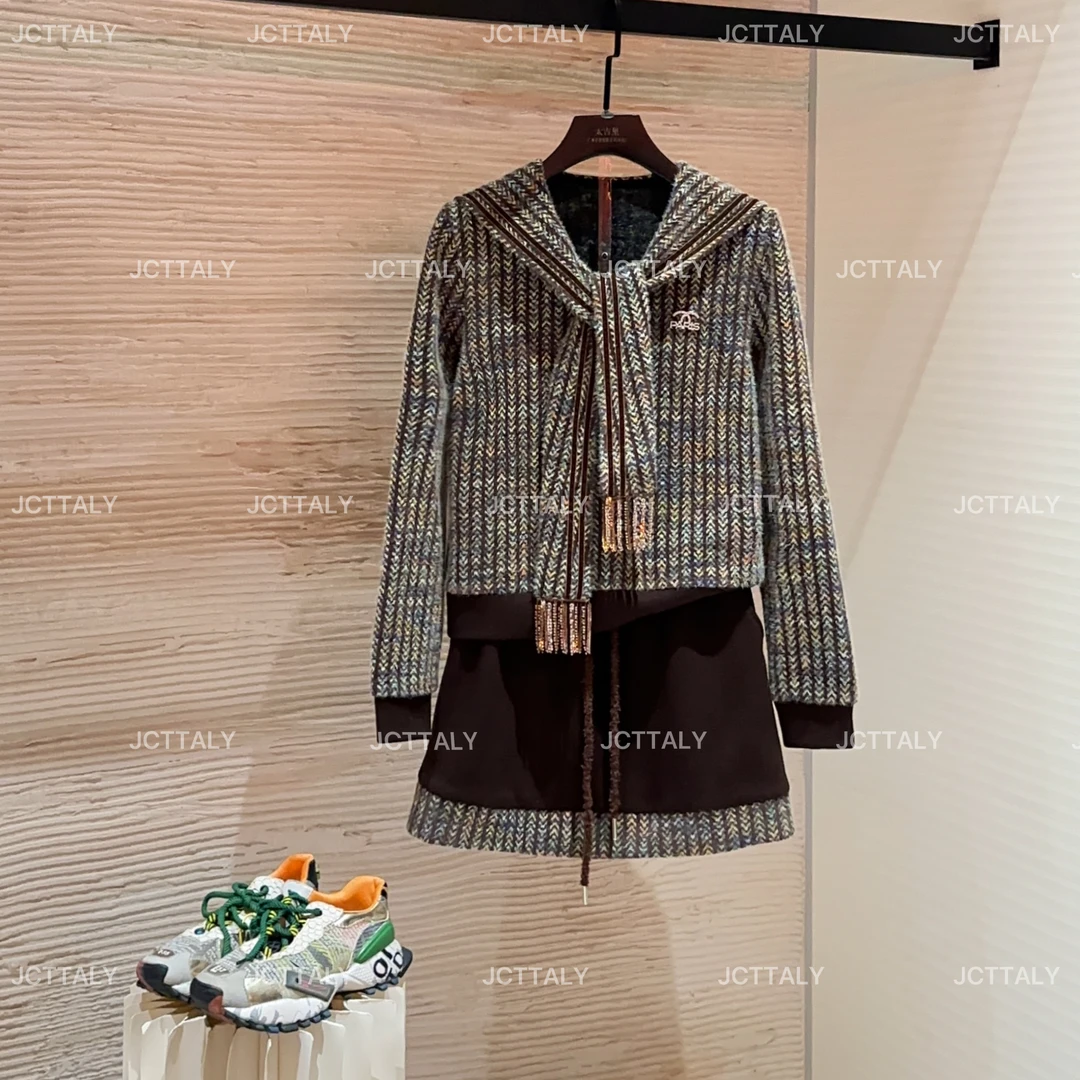 【宠粉价】休闲风时尚套装显瘦百搭针织翻领休闲套装TZ-767