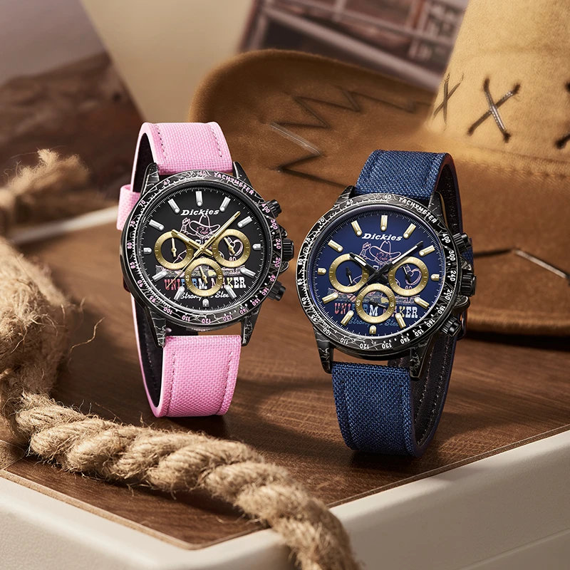 Dickies手表男款潮流创意工装风男士简约休闲石英表防水夜光CL630