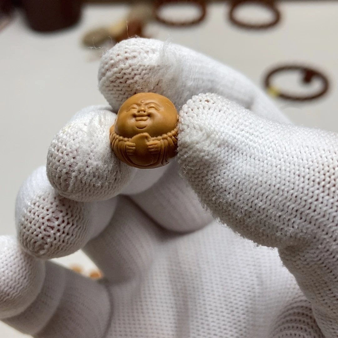 把件猴头核桃弥勒单颗一物一拍