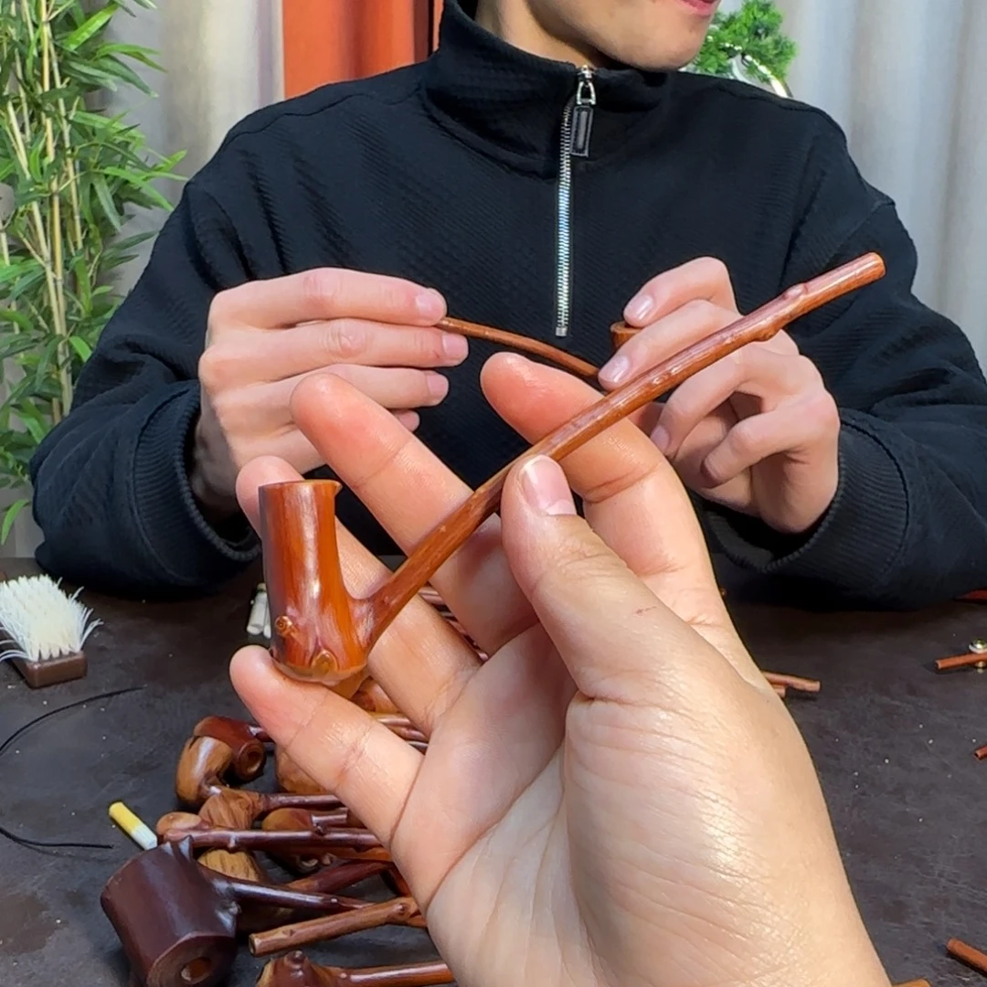 檬子木烟斗文玩手把件