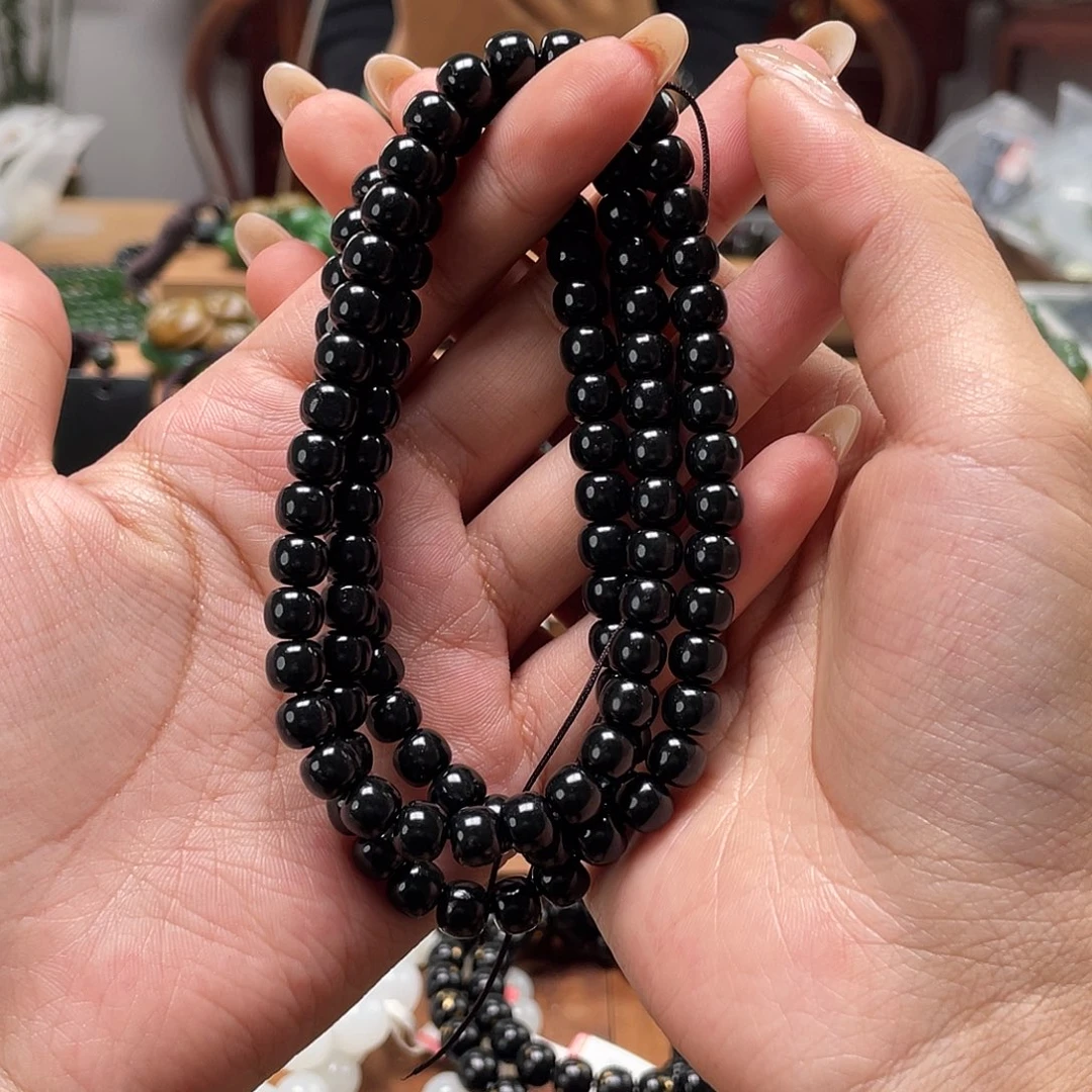 和田玉未镶嵌颈饰和田玉黑青108老6/7