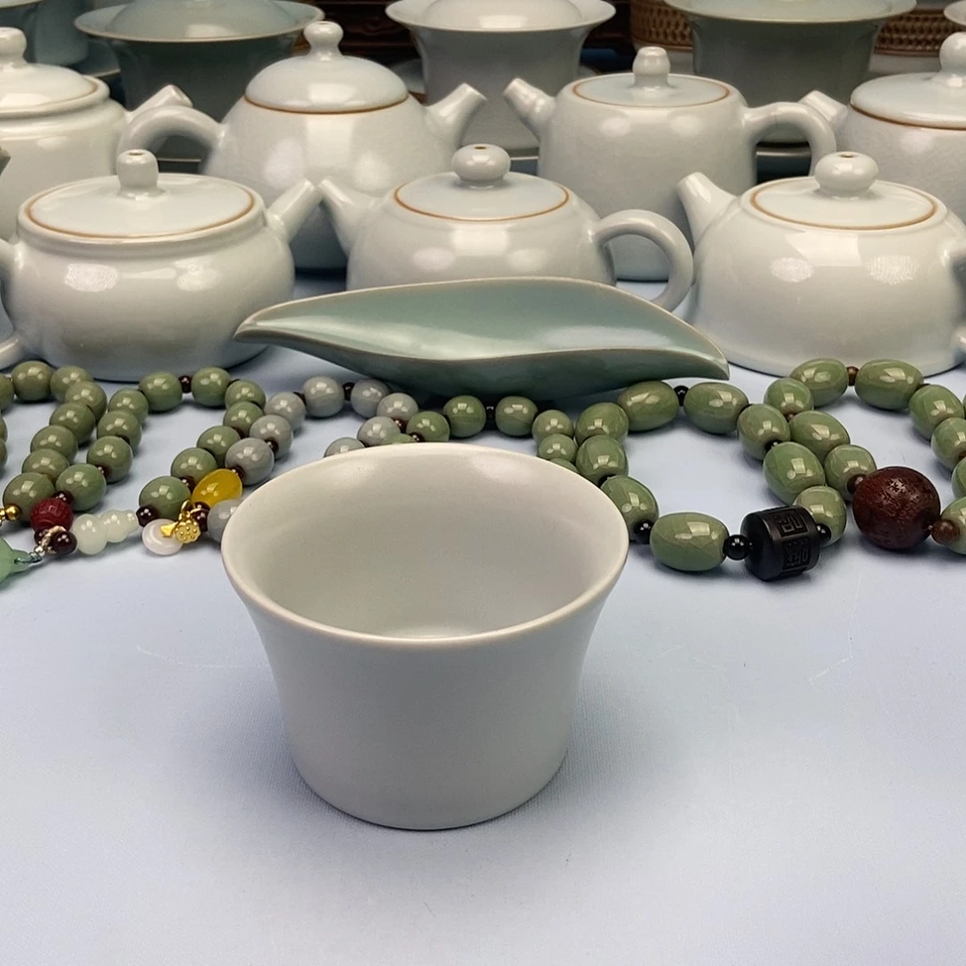 杯仿古月白主人杯原矿原釉原产地