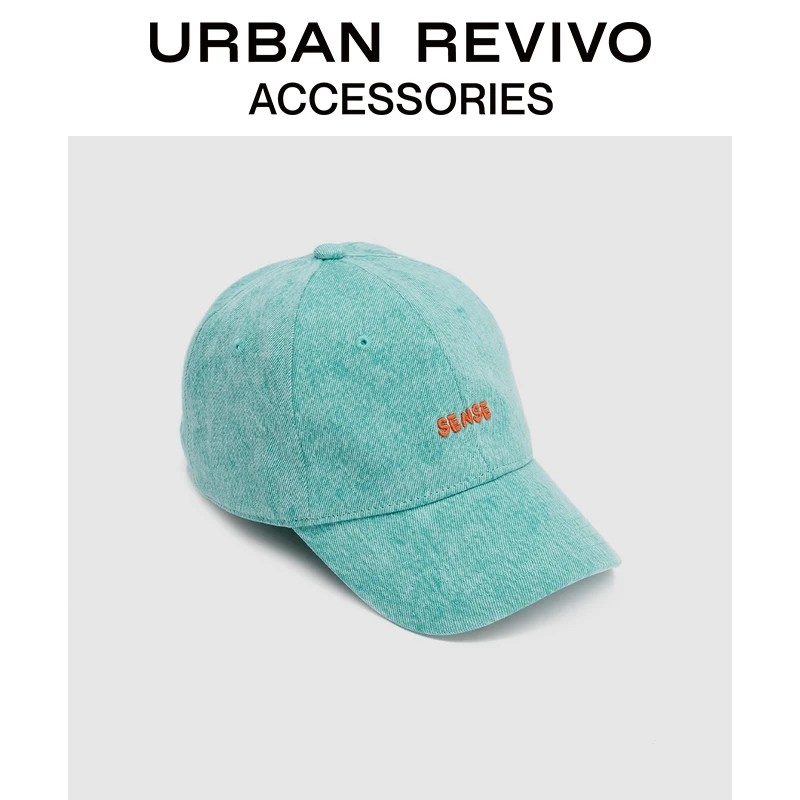 URBAN REVIVO2025夏季新款女士撞色字母刺绣棒球帽UAYA50159