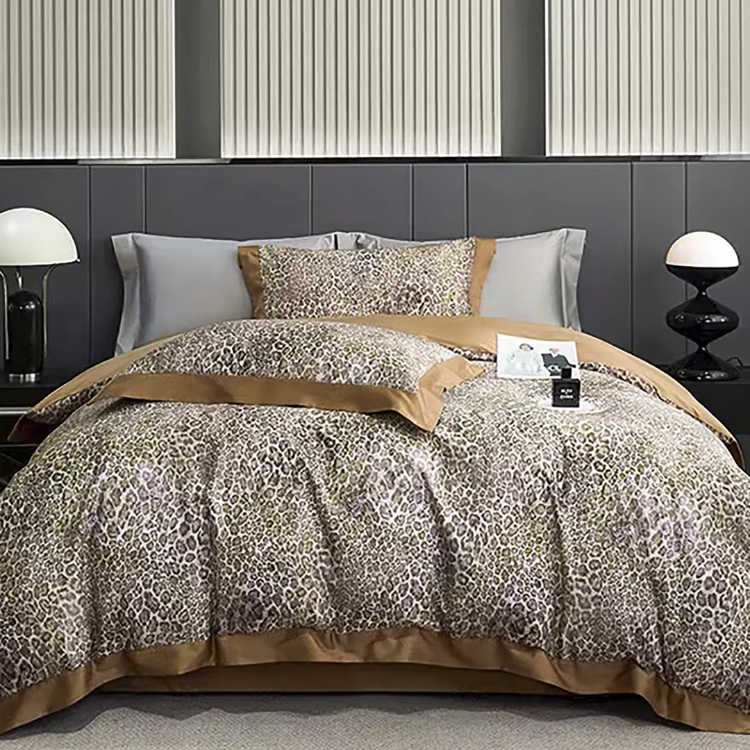 C6831 高端数码印花匹马棉100s标准四件套 斑驳旋律-棕200*230