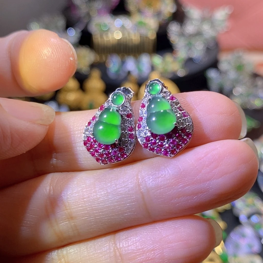 银S925镶嵌挂件翡翠