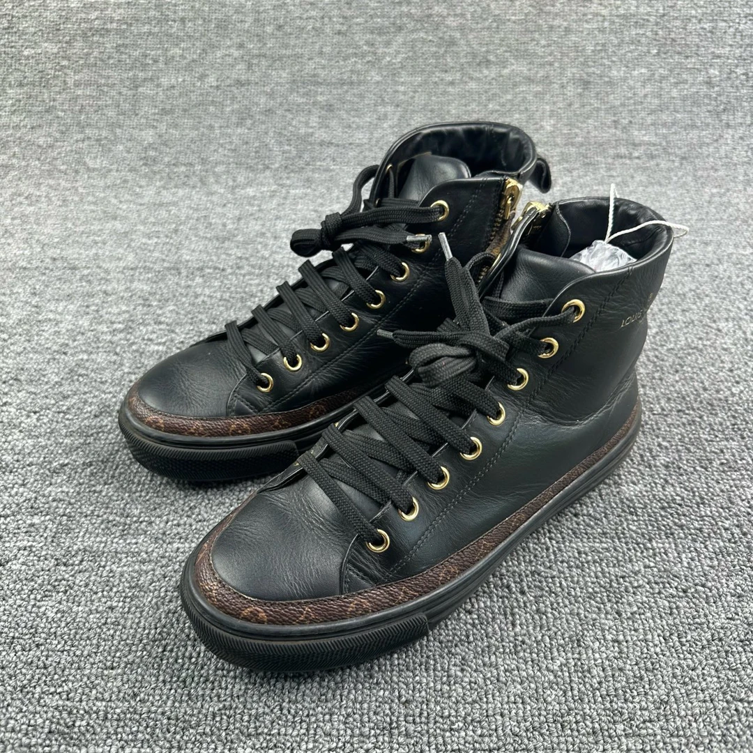 99新 LouisVuitton/路易威登 老花高帮板鞋 34.5码