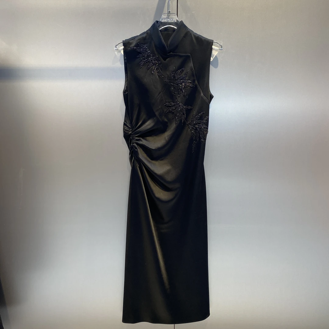 Messential L365设计师品牌珠饰连衣裙