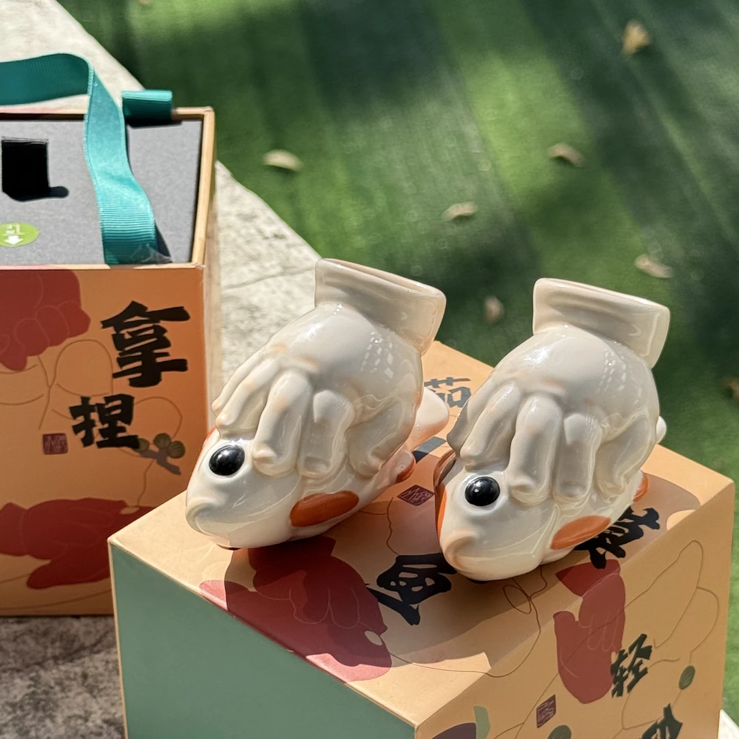 【衡益嘉选】”拿捏“系列 景德镇陶瓷原创创意摆件卡通文创送礼摆件
