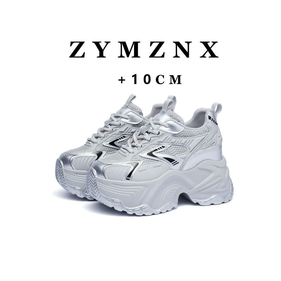 （特）增高10cm小个子复古百鞋低帮系带厚底时尚休闲老爹鞋A3449