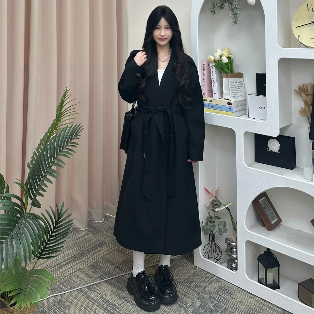 【OOTD】春季新款韩版中长款高级感过膝风衣百搭宽松英伦风气质显瘦