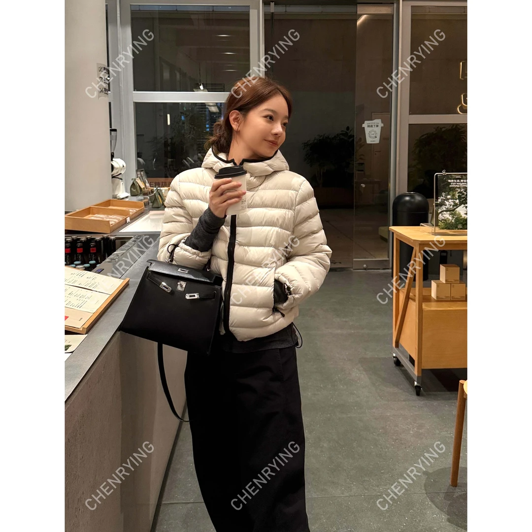 J.JOEY“90白鹅绒”冬日挚简连帽排骨羽绒服 C501145