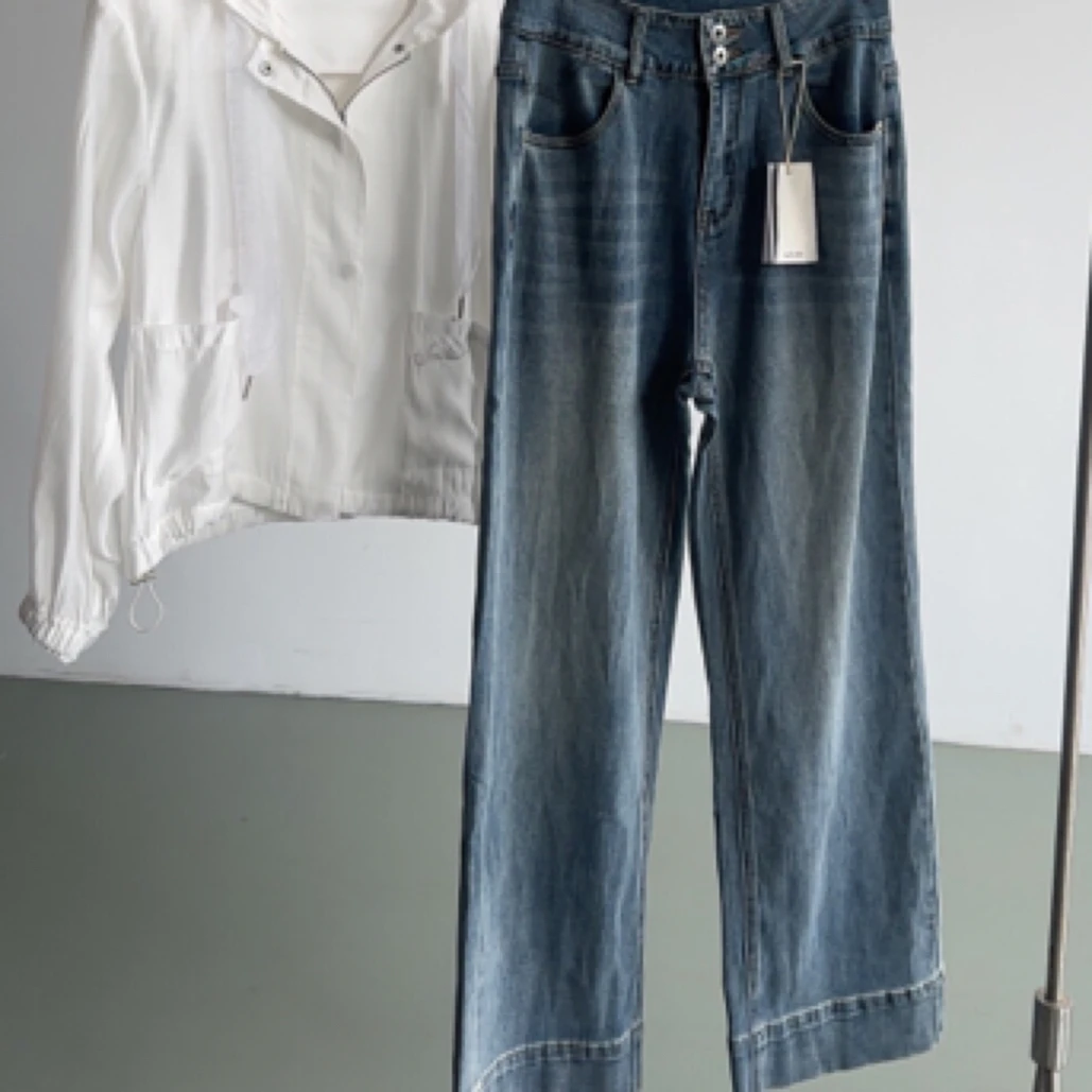 25年春季新款宽边牛仔裤