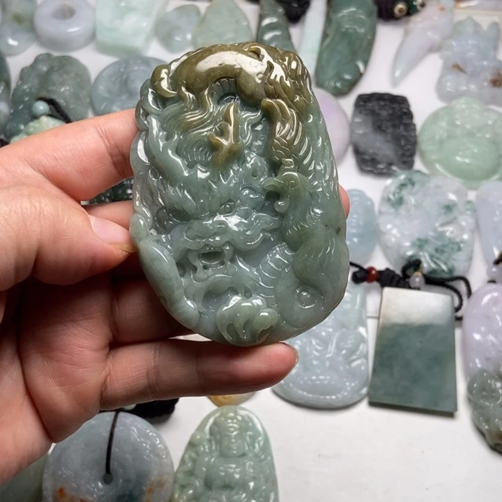 翡翠未镶嵌颈饰龙凤43