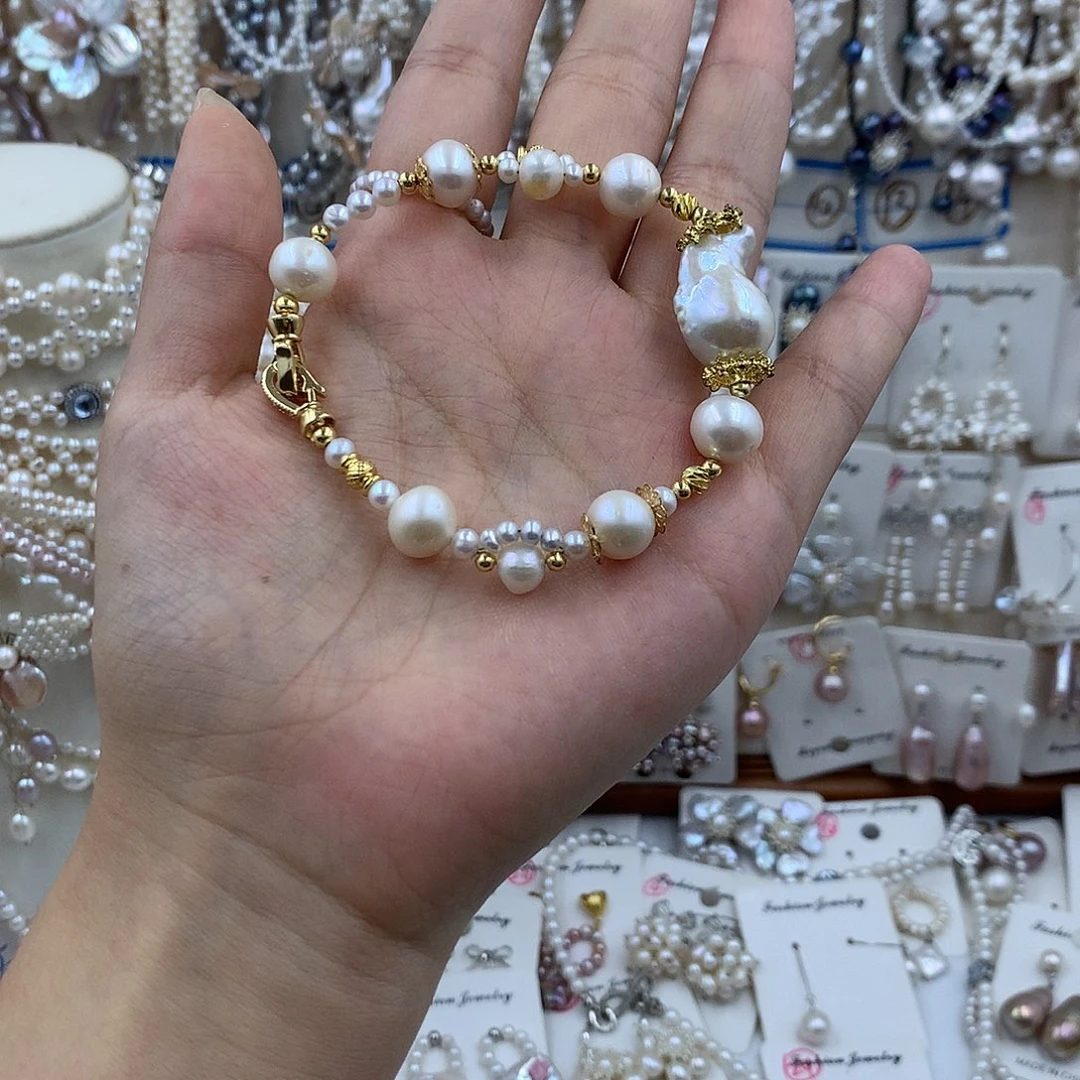 淡水珍珠合金颈饰