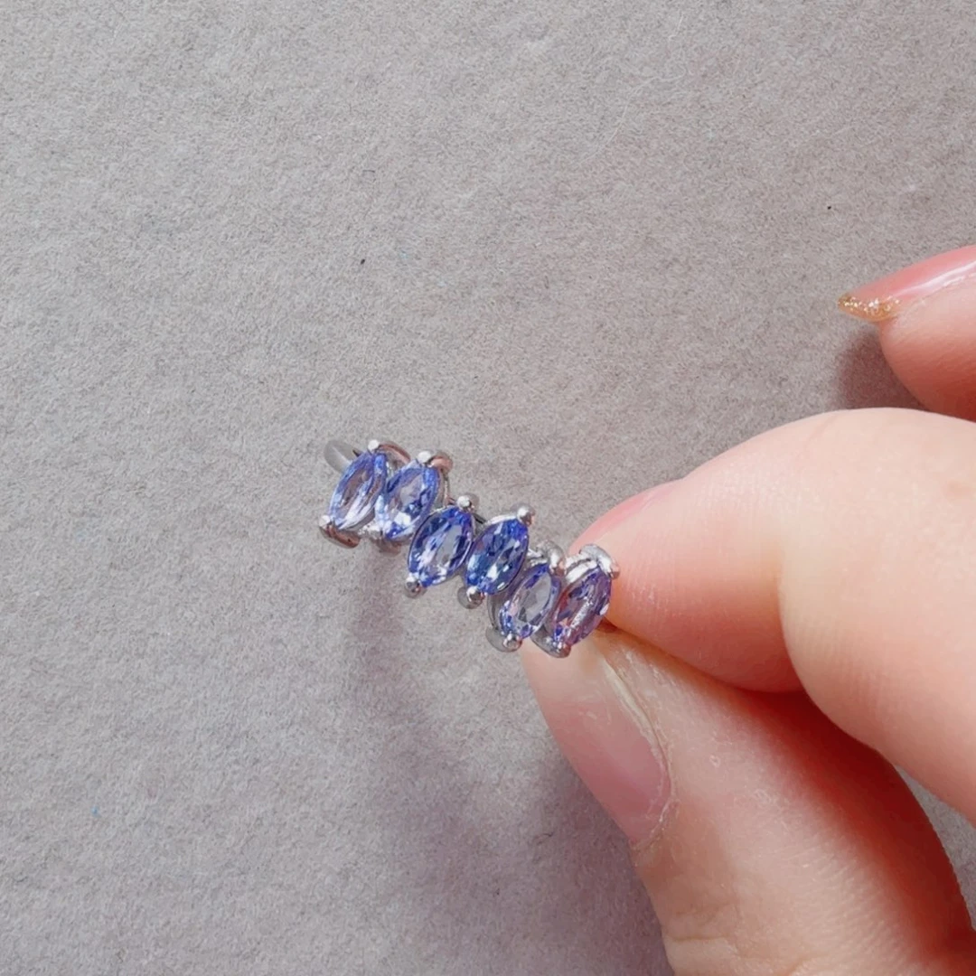 坦桑石戒指银S925镶嵌