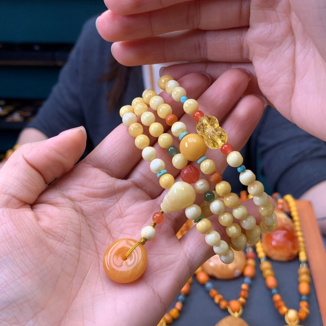 蜜蜡未镶嵌手串天然