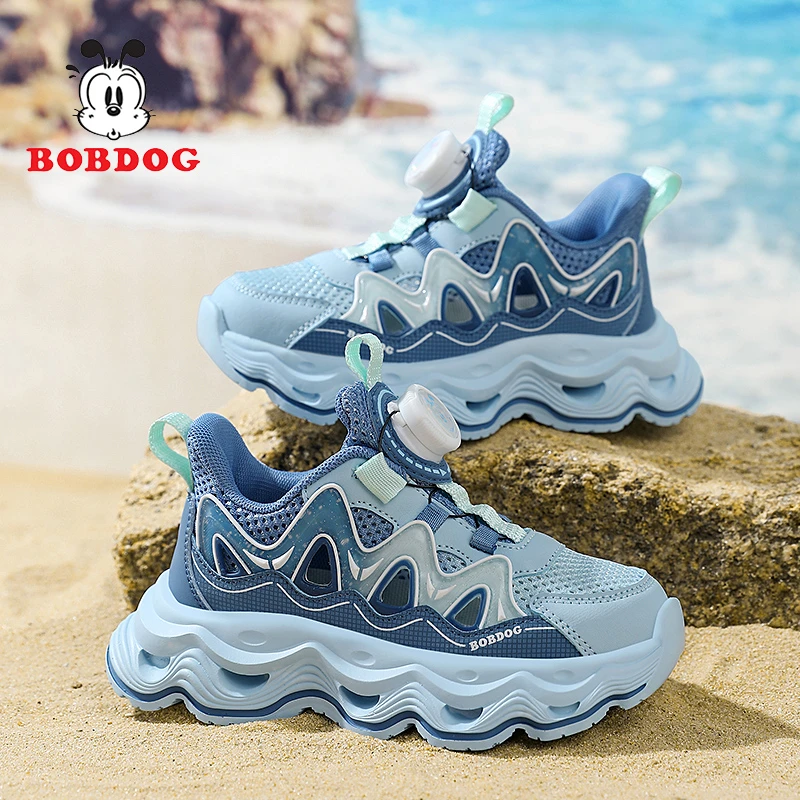 巴布豆男童运动鞋2025新款夏款儿童涉水框子鞋女童单网镂空溯溪鞋